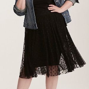 Torrid Polka Dot Tulle Midi Skirt